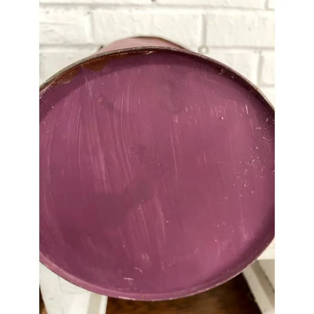 Vintage Purple Galvanized Metal Bucket Rustic Farmhouse Decor Planter